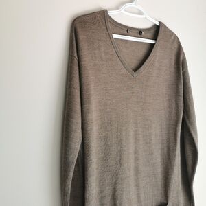 Brown Merino Wool Sweater Dress